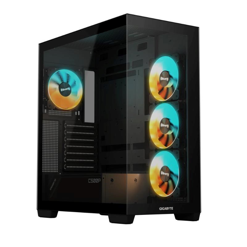 GIGABYTE C500 PANORAMIC STEALTH/ Midi Tower/ Transpar./ Čierna