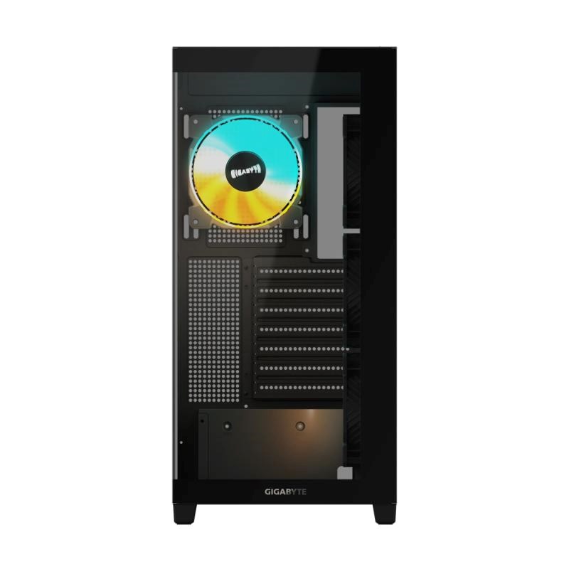 GIGABYTE case GB-C500P ST,  Mid tower,  1xUSB-C 3.2,  2xUSB 3.0,  4x 120mm ARGB Fan,  černá1 