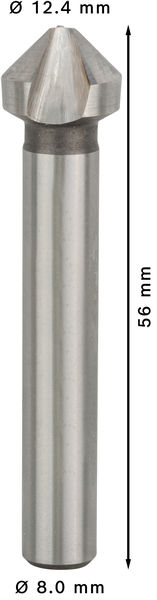 Bosch záhlubník PRO Soft Metal HSS, 12, 4 × 56 mm, M61 