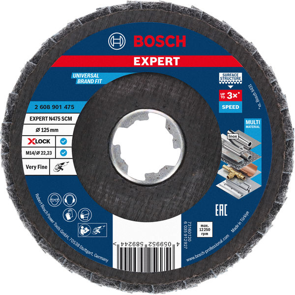 Bosch kotouč EXPERT N475 SCM X-LOCK,  125 mm,  velmi jemný0 