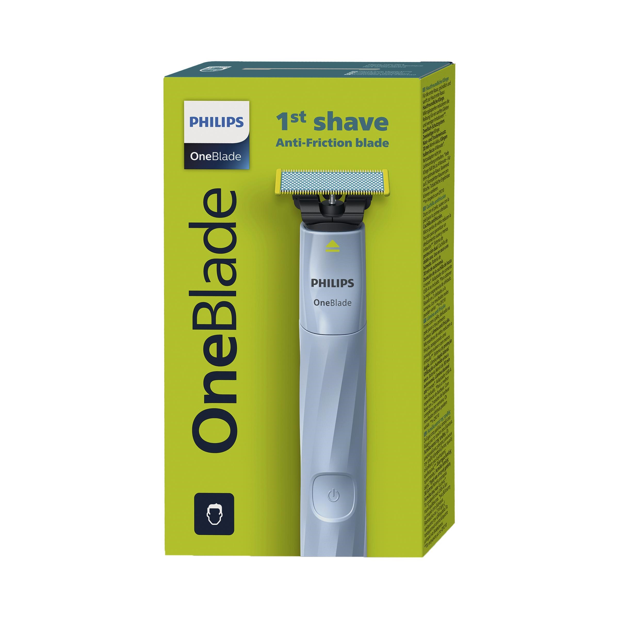 Philips OneBlade First Shave QP1324/20 zastřihovač, Ni-MH baterie, vodotěsný, USB-A1 