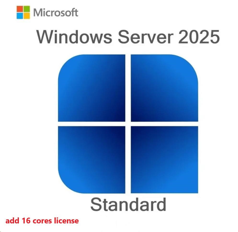 DELL_CAL Microsoft_Windows Server 2025 Standard Edition Add License16CORE NO MEDIA KEY Cus Kit0 