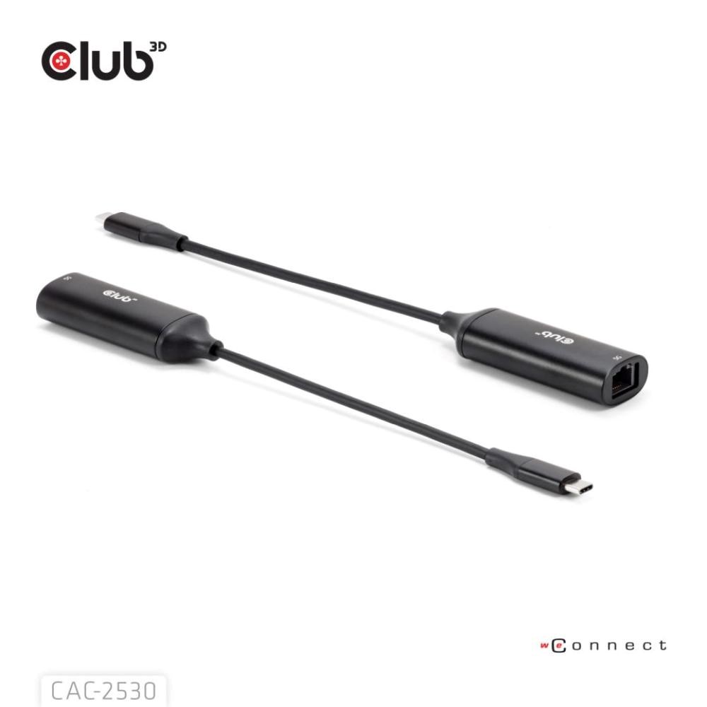 Club3D Adaptér USB-C na RJ45,  5Gb,  24cm3 