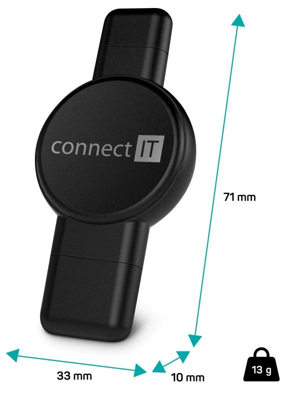 CONNECT IT Bezdrátová nabíječka WatchTravelCharge pro Apple a Samsung Watch,  Černá5 