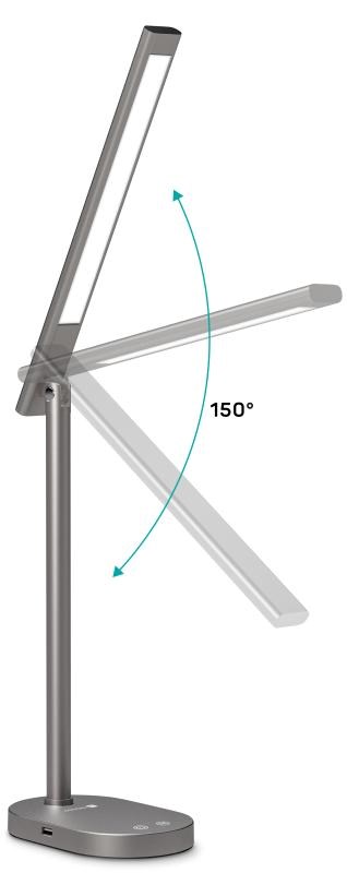 CONNECT IT Stolní LED lampa Shine, USB-A, šedá1 