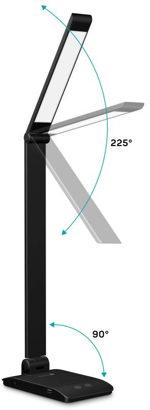 CONNECT IT Stolní LED lampa Bright, USB-A, černá0 