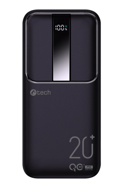 C-TECH Powerbanka 20000mAh,  Li-Pol,  22, 5W,  USB-C/ USB-A/ micro USB3 