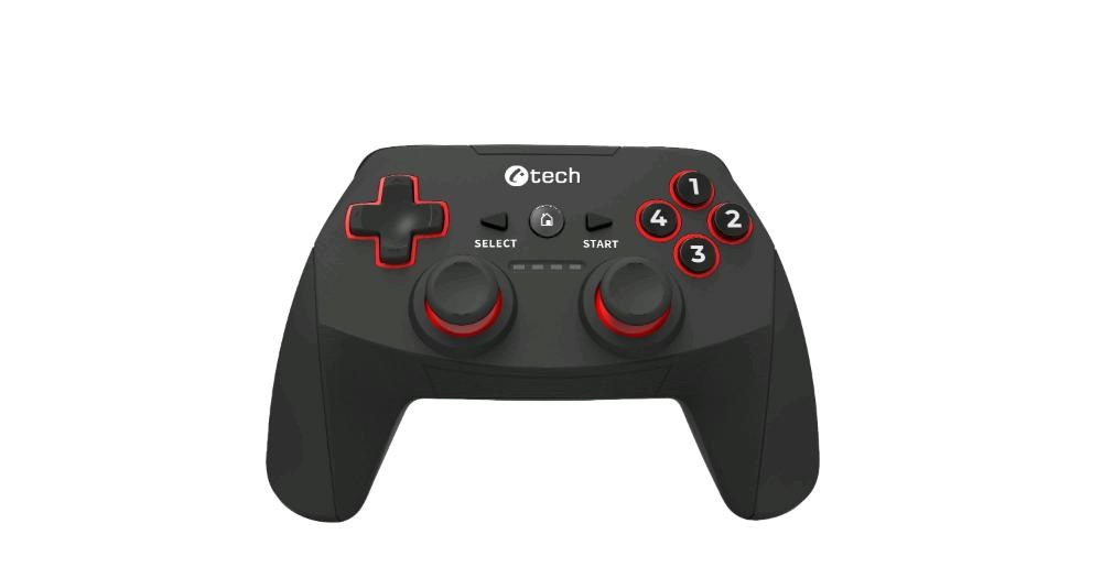 C-TECH Gamepad Khort pro PC/ PS3/ Android,  2x analog,  X-input,  vibrační,  bezdrátový,  USB3 