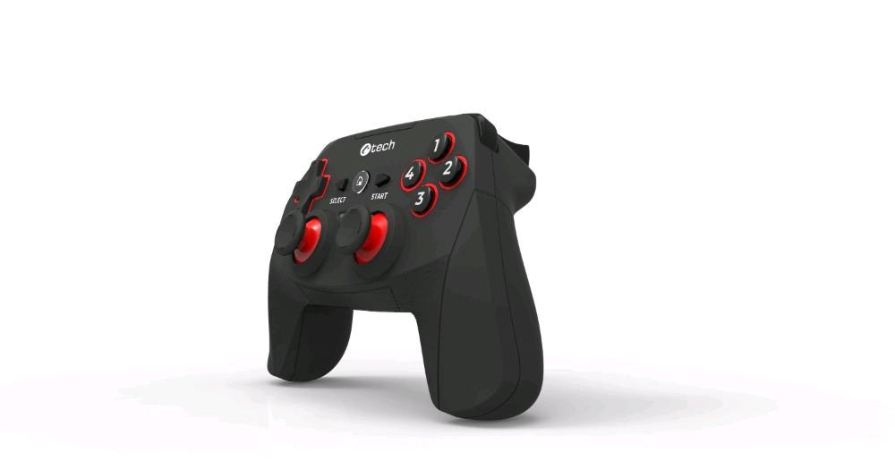 C-TECH Gamepad Khort pro PC/ PS3/ Android,  2x analog,  X-input,  vibrační,  bezdrátový,  USB0 
