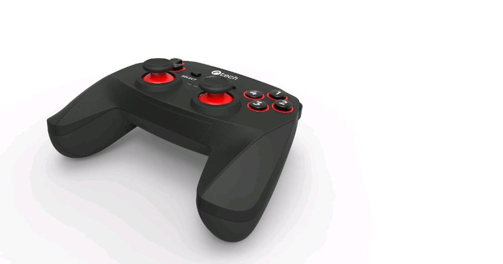 C-TECH Gamepad Khort pro PC/ PS3/ Android,  2x analog,  X-input,  vibrační,  bezdrátový,  USB2 