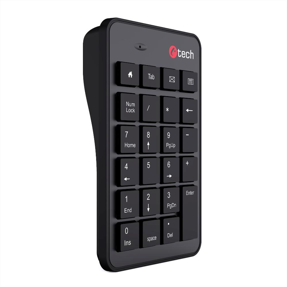 C-TECH Numerická kávesnice KBN-02WS,  23 kláves,  Bezdrátová,  Černá0 