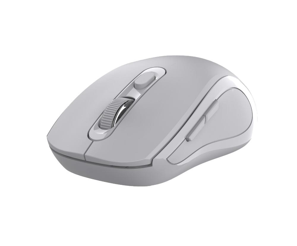 C-TECH myš Dual mode WLM-12GR,  bezdrátová,  1600DPI,  6 tlačítek,  šedá,  USB nano receiver2 