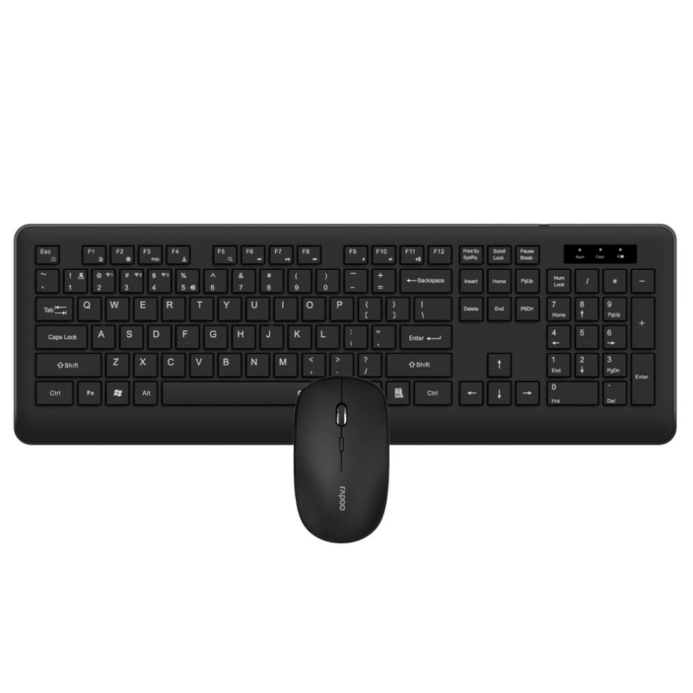 RAPOO Set klávesnice a myš 8310M, Multi-mode, Bezdrátový set, CZ/SK, Černá0 