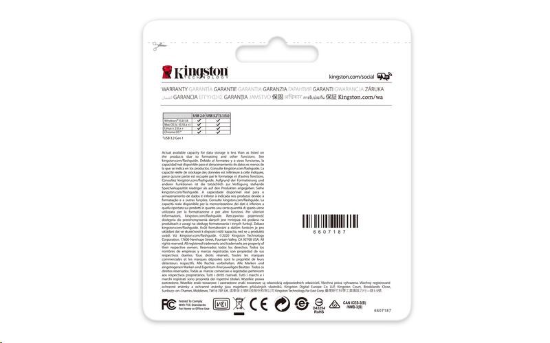 Kingston 64GB USB3.2 Gen 1 DataTraveler Kyson - COLOGO bez potisku jedna strana1 