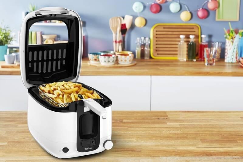 Tefal FR3140 Super Uno fritéza na olej,  1800 W,  karbonový filtr,  nepřilnavý povrch,  průhledné víko,  bílá /  černá5 