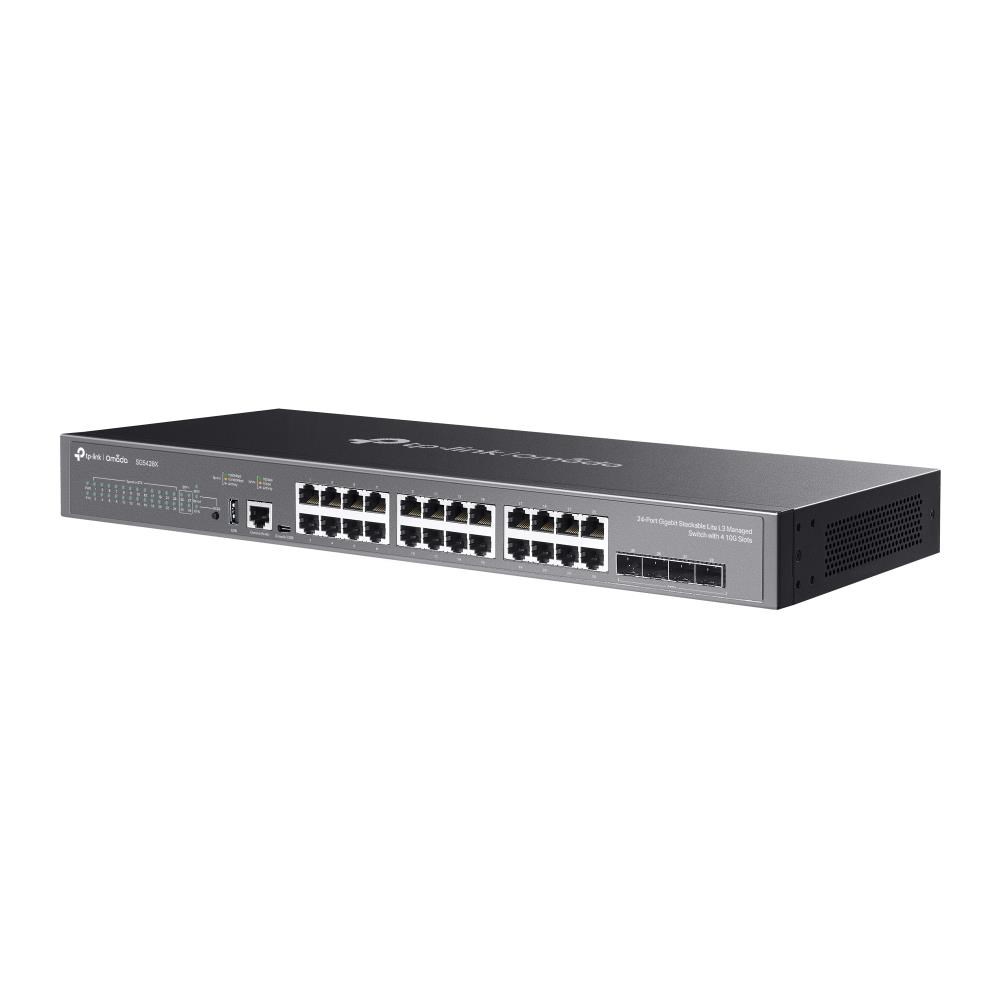 TP-Link OMADA switch SG5428X (24xGbE, 4xSFP+, 1xUSB2.0, 2xConsole, fanless)0 