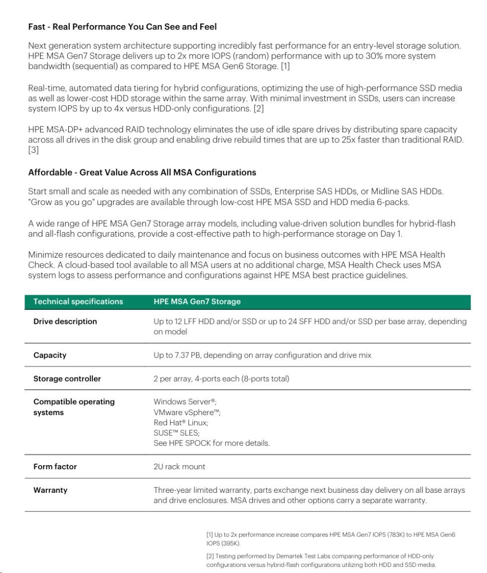 HPE MSA 2070 32Gb Fibre Channel SFF 23TB Flash Bundle3 