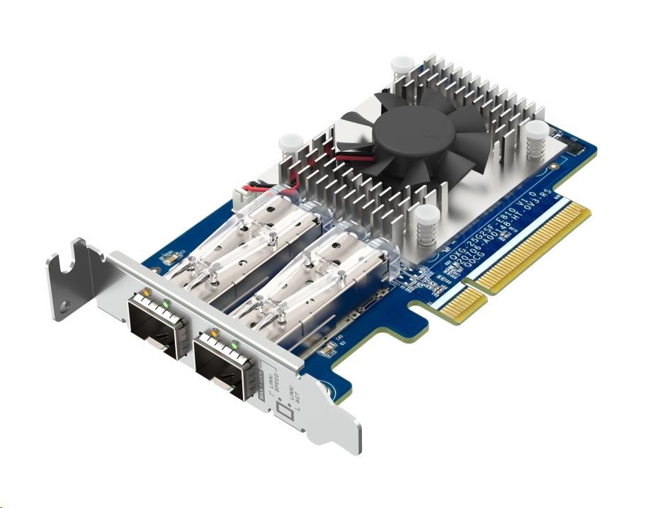 QNAP QXG-25G2SF-E810 - 2x 25GbE SFP28, PCIe Gen3 x80 