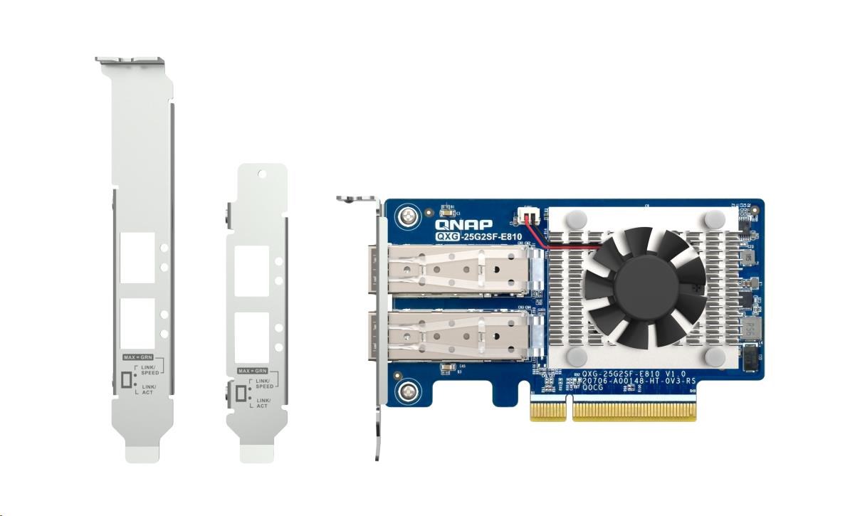 QNAP QXG-25G2SF-E810 - 2x 25GbE SFP28, PCIe Gen3 x82 
