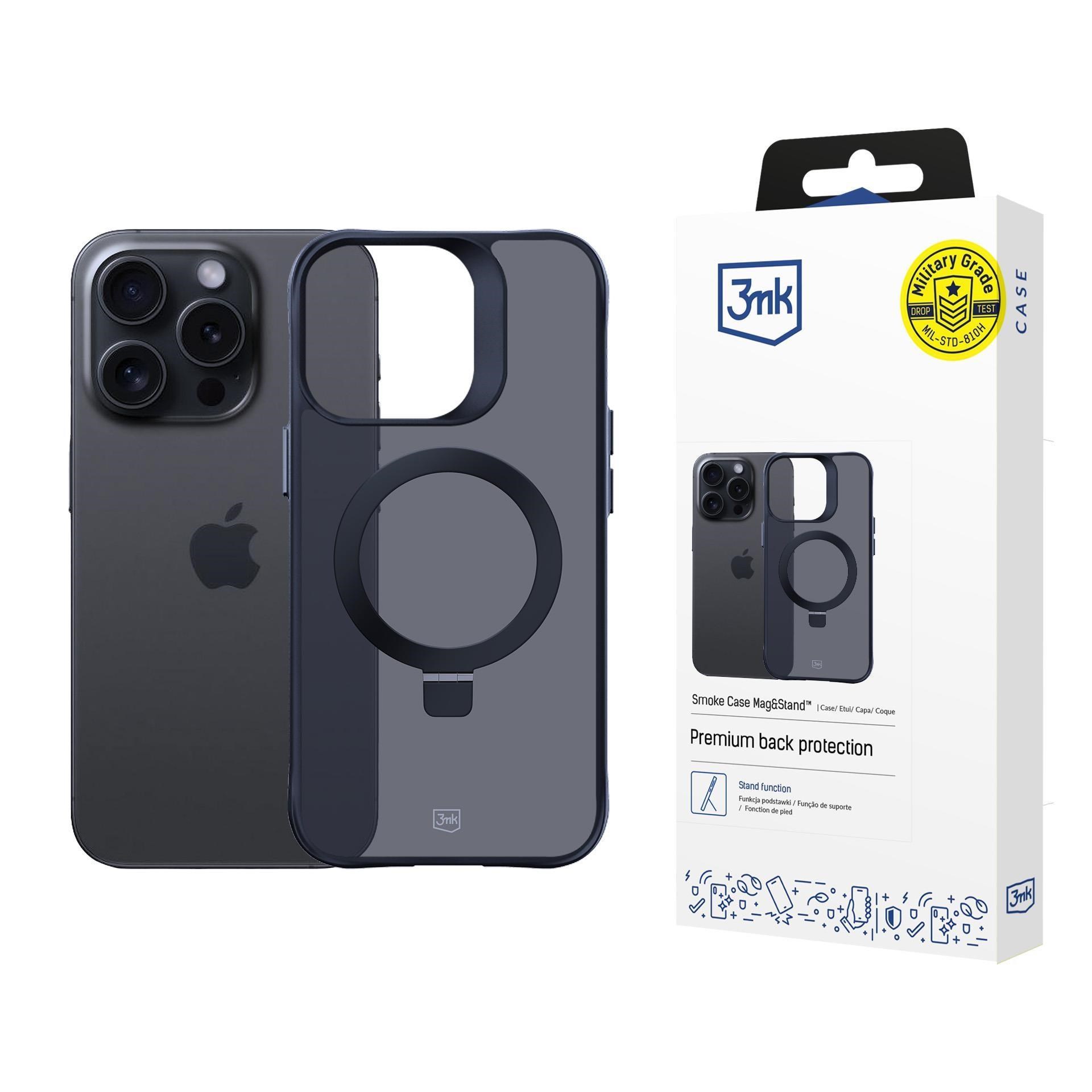 3mk ochranný kryt Smoke Case Mag&Stand pro Apple iPhone 16E/  iPhone 17E0 