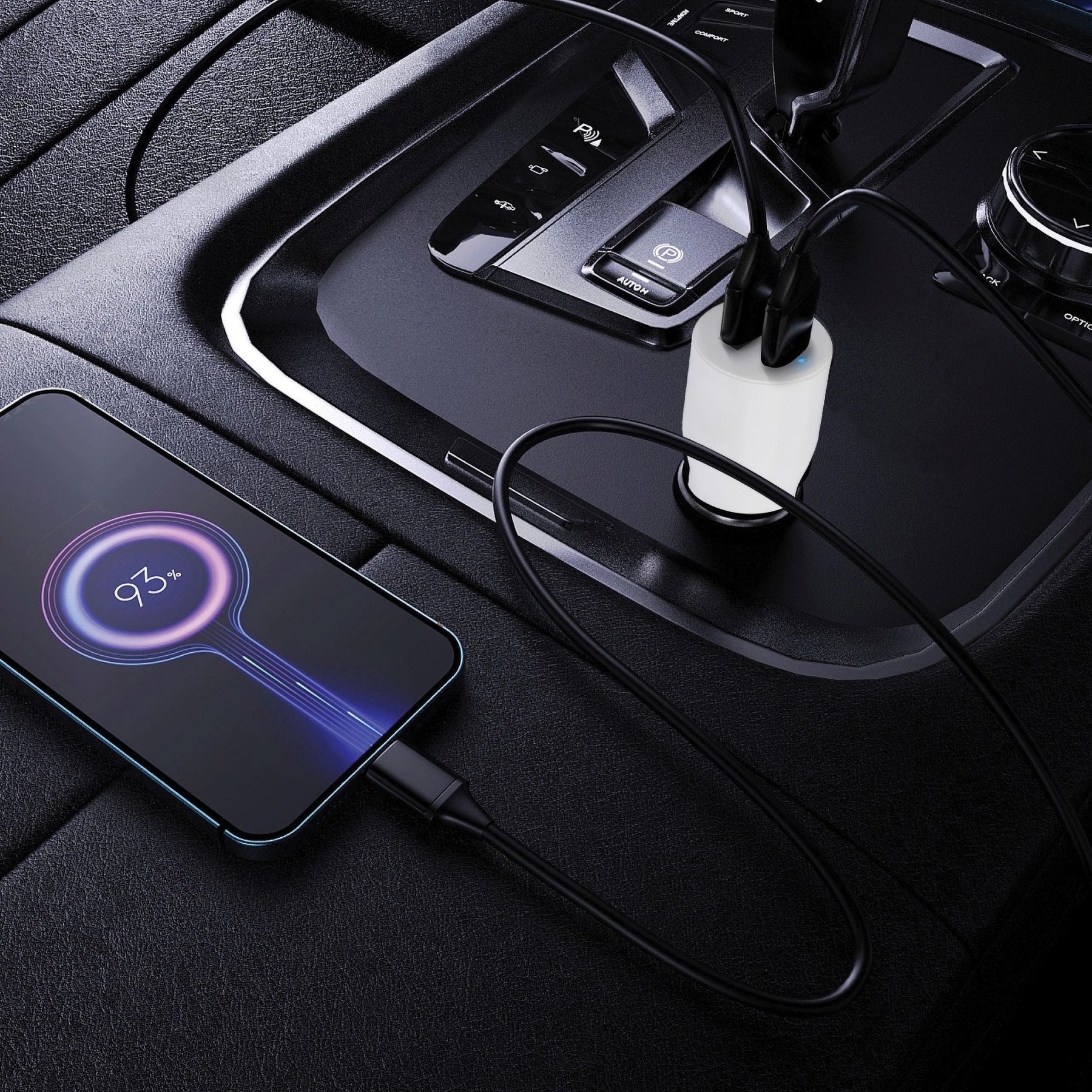 SKROSS USB A+C nabíjecí autoadaptér Dual Car Charger, 65W PD3 