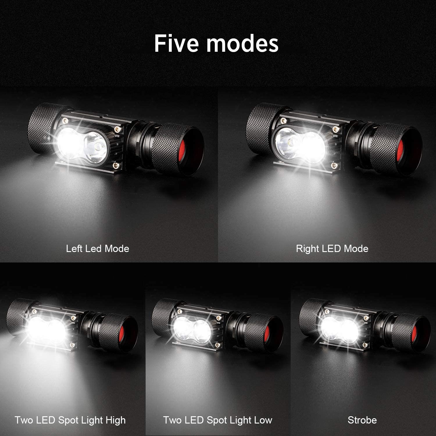 Solight LED čelová nabíjecí svítilna,  650lm,  Li-Ion4 