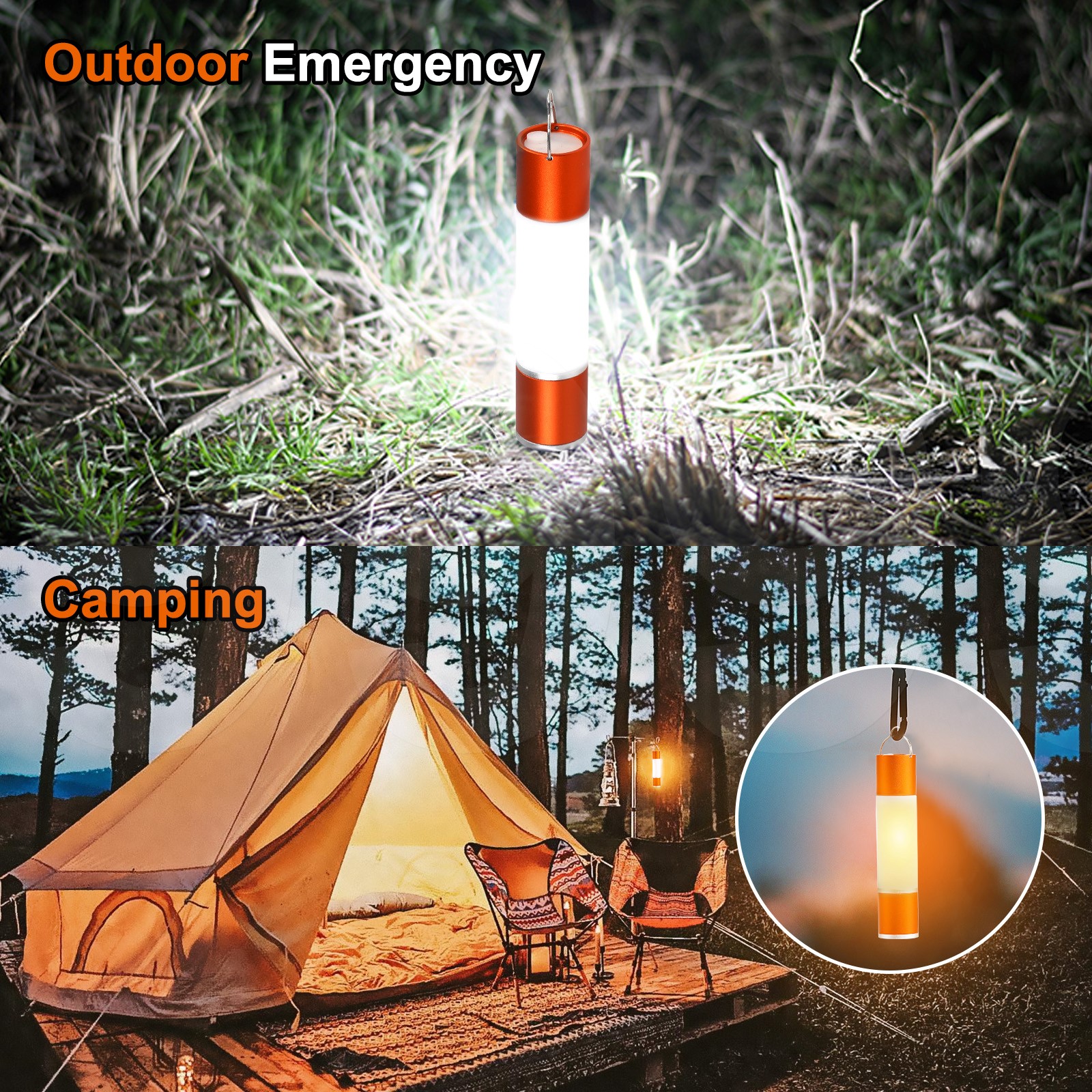 Solight LED nabíjecí ruční svítilna s kampingovou lucernou,  250lm,  power bank,  Li-Ion6 