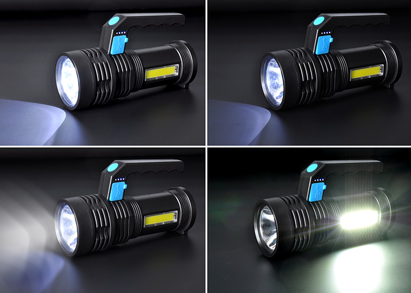 Solight LED nabíjecí svítilna s rukojetí a bočním světlem,  150+100lm,  Li-Ion2 