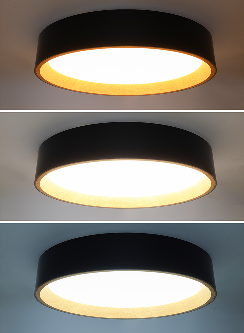 Solight LED osvětlení s dálkovým ovladačem Larios Black,  48W,  3360lm,  39cm,  změna chromatičnosti,  stmívatelné3 