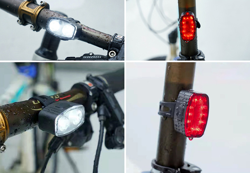 Solight set nabíjacích cyklo svietidiel, 160lm predné, zadné červená, Li-Ion, USB4 