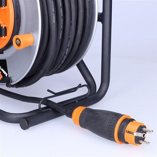Solight 4z prodlužovací přívod - na bubnu, 40m guma H07RN-F, 3x 2, 5mm2, IP443 