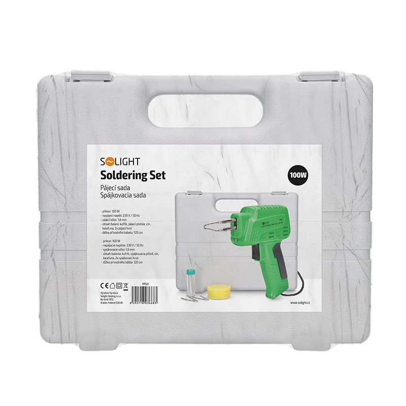 Solight pistole pájecí 100W sada9 