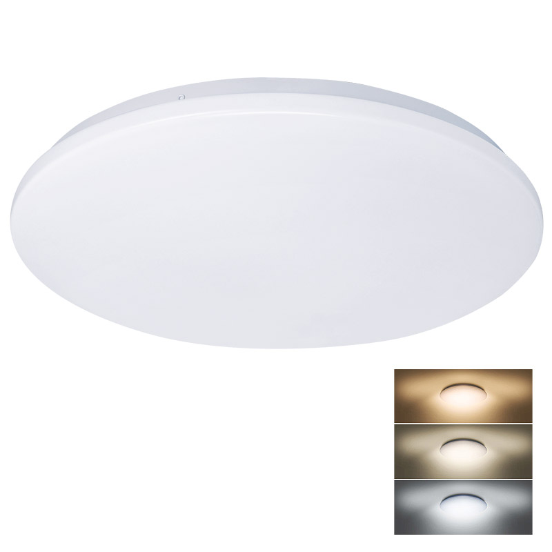 Solight LED stropní světlo Plain, 3CCT, 36W, 2520lm, 3000K, 4000K, 6000K, kulaté, 45cm0 