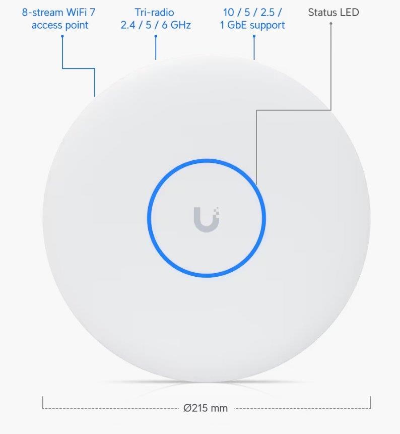 UBNT UniFi U7-Pro-XGS,  bez PoE adaptéru,  bílá1 