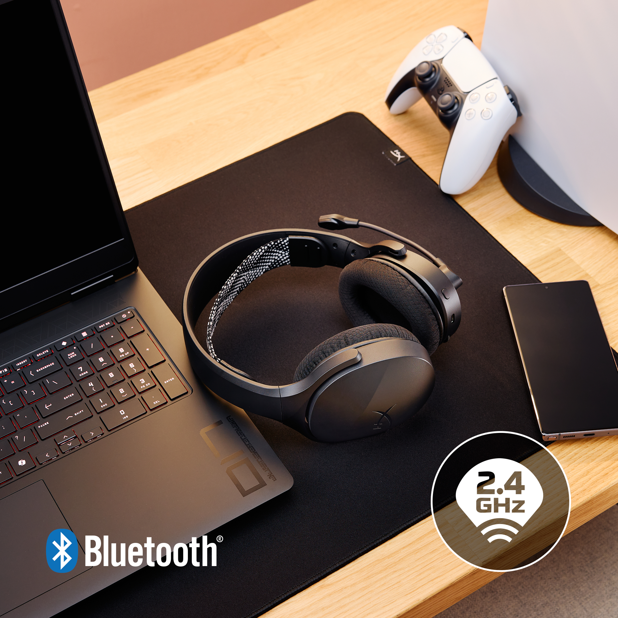 HyperX Cloud Jet Dual Wireless Gaming Headset,  modrá10 