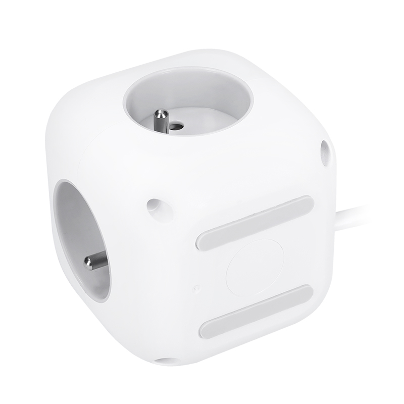 Solight 3z + USB A+C prodlužovací přívod - kostka,  kabel 2m,  3 x 1mm2,  bílý,  vypínač2 