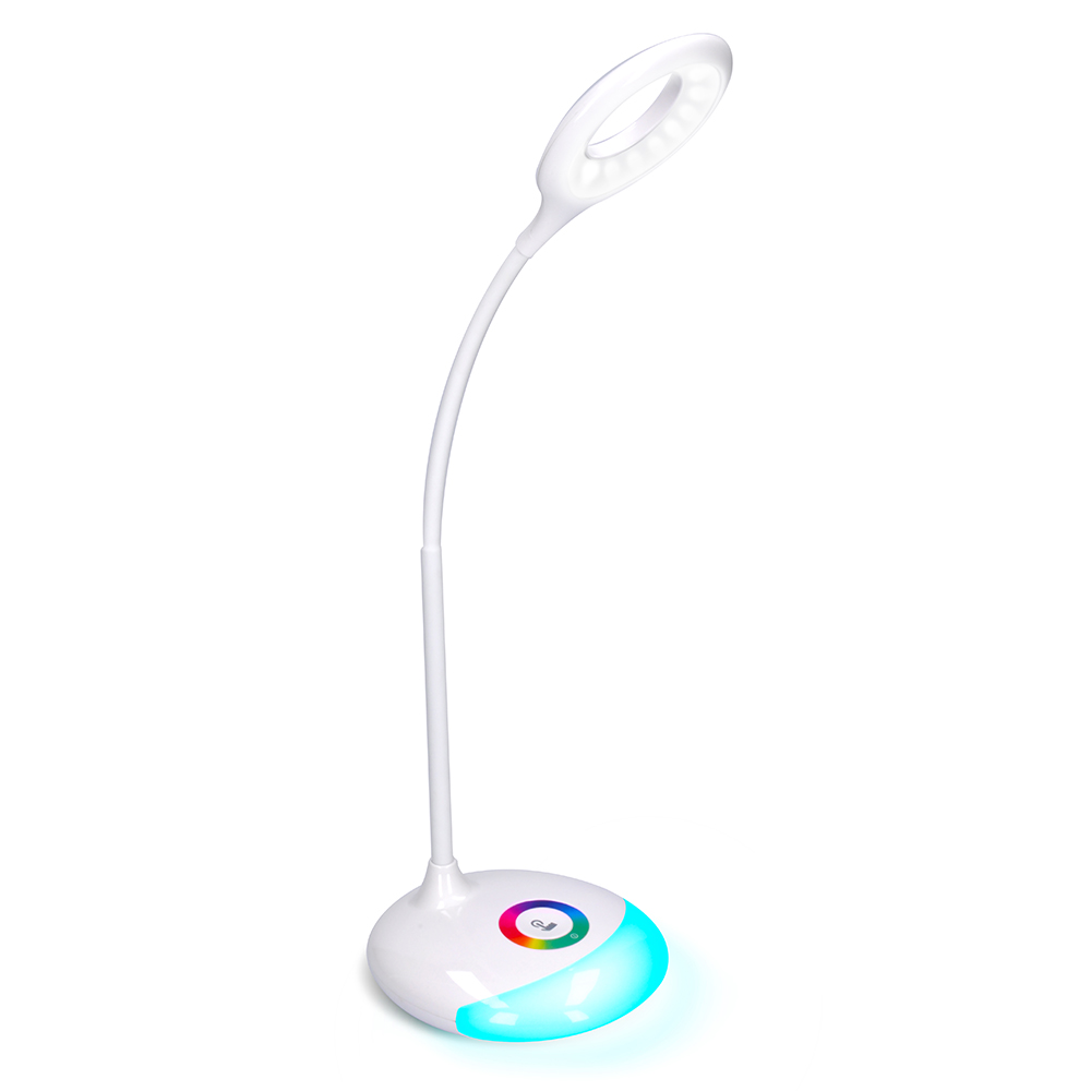 Solight LED stolná lampička nabíjacia, 5W, RGB podsvietenie, stmievateľná, USB napájanie0 