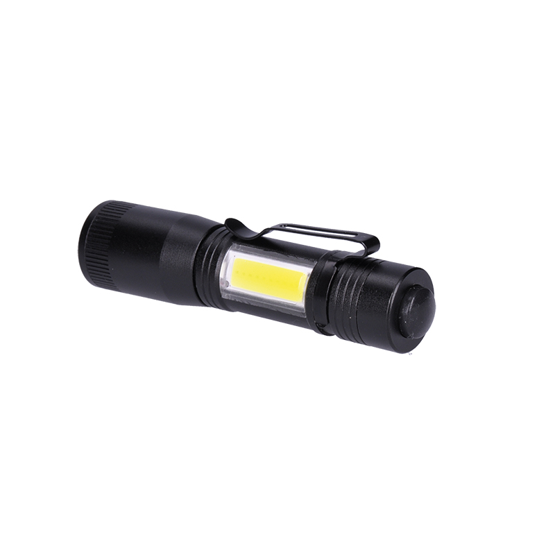 Solight LED kovová svítilna,  150 +60lm,  3W + COB,  AA,  černá2 
