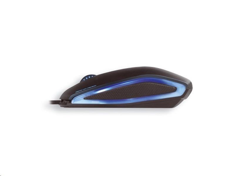 Myš CHERRY Gentix,  USB,  drôtová,  čierna s modrým podsvietením1 