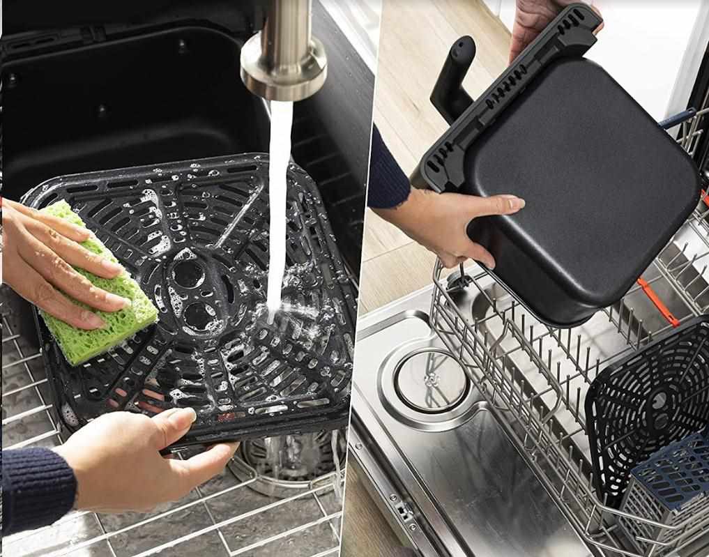 BAZAR - Cosori Dual Blaze 6.4L SMART horkovzdušná  fritéza + 5x špíz a gril. rošt, grey - Poškozený kus8 