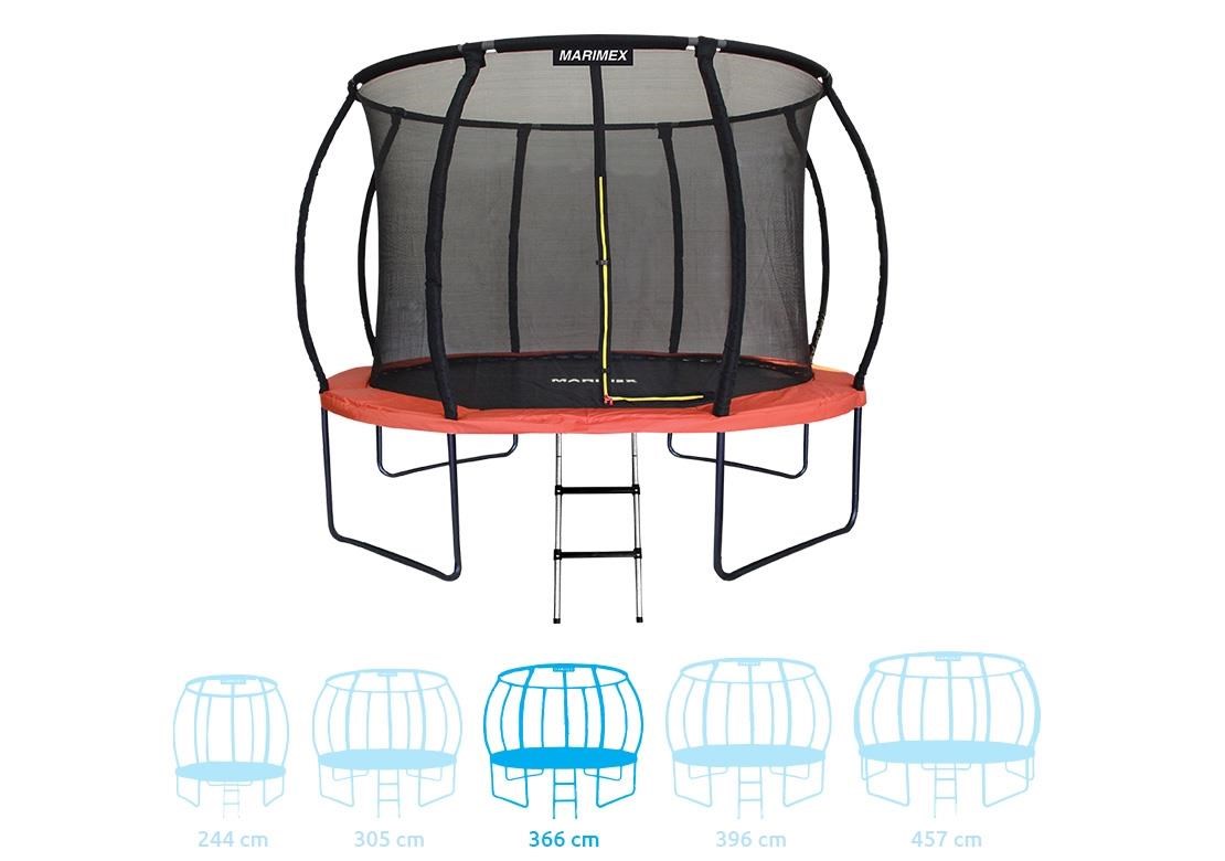Marimex Premium trampolína 366 cm + vnitřní ochranná síť + schůdky ZDARMA4 