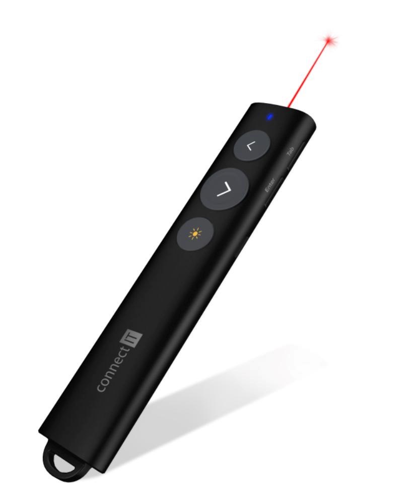 CONNECT IT Laserové ukazovátko LaserPoint, Nabíjecí, černá0 