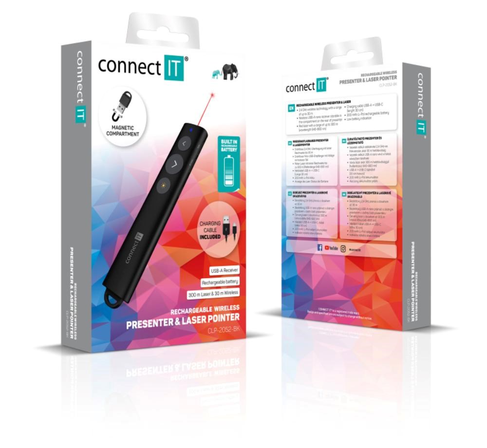 CONNECT IT Laserové ukazovátko LaserPoint, Nabíjecí, černá4 