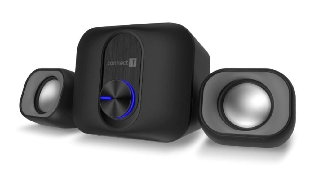 CONNECT IT Reproduktory Rumble PRO PC, 2.1, USB, 3, 5mm, černá0 