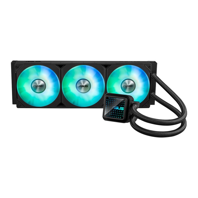 ASUS vodní chladič CPU AIO PRIME LC 360 ARGB,  3x120mm,  AM5,  LGA1851,  černá0 