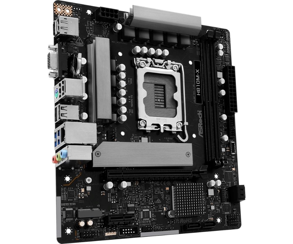 ASRock MB Sc LGA1851 H810M-X,  Intel H810,  2xDDR5,  1xDP,  1xHDMI,  1xVGA,  mATX2 