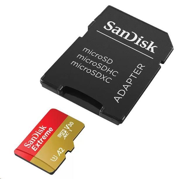 SanDisk micro SDXC karta 2TB Extreme (240 MB/ s A2 UHS-I U3 V30) + adaptér2 