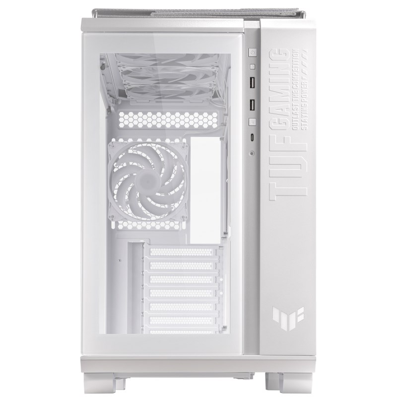 BAZAR - ASUS case TUF GAMING GT502 PLUS,  Mid Tower,  průhledná bočnice,  4x 120mm ARGB Fan,  bílá - Poškozený obal (Komplet2 