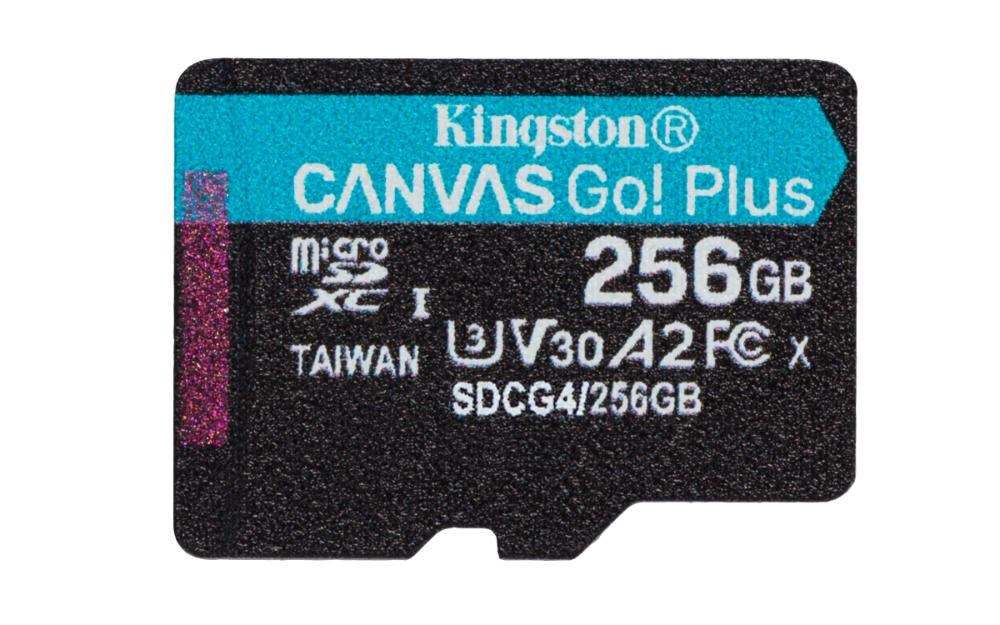 Kingston Canvas Go Plus A2/ Micro SDXC/ 256GB/ UHS-I U3/ Class 10/ + Adaptér