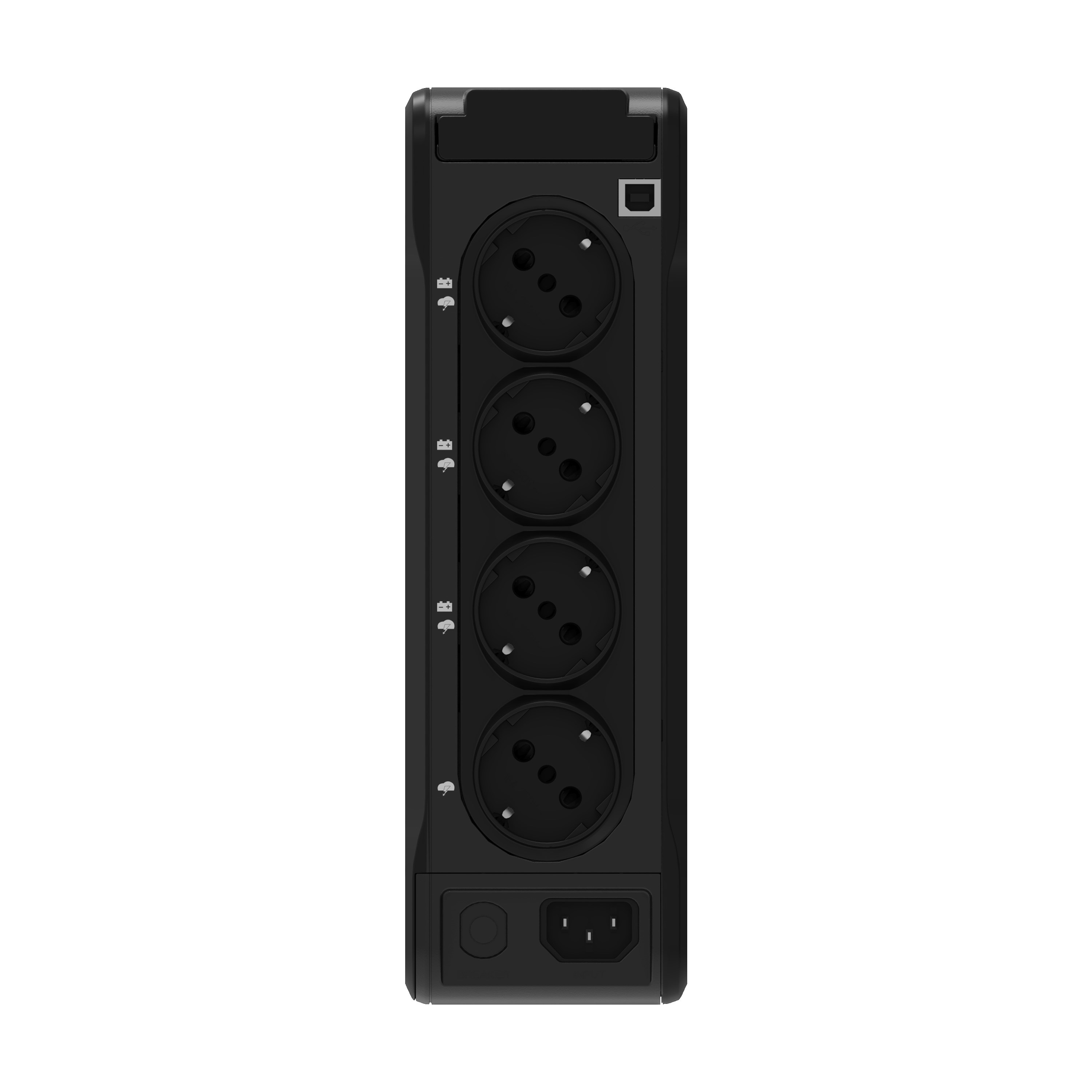 Eaton 3P Ellipse UPS DIN USB,  700VA,  420W,  Vstup: C14,  Výstupy: (3) Typ E,  (1) Pouze přepěťová ochrana Typ E,  Tower1 